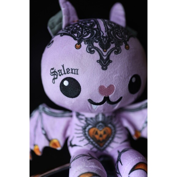The Tattoo Zoo Frankie the Modeling Bat Plush Goth Emo Scene Stuffed Animal - Picture 2 of 14